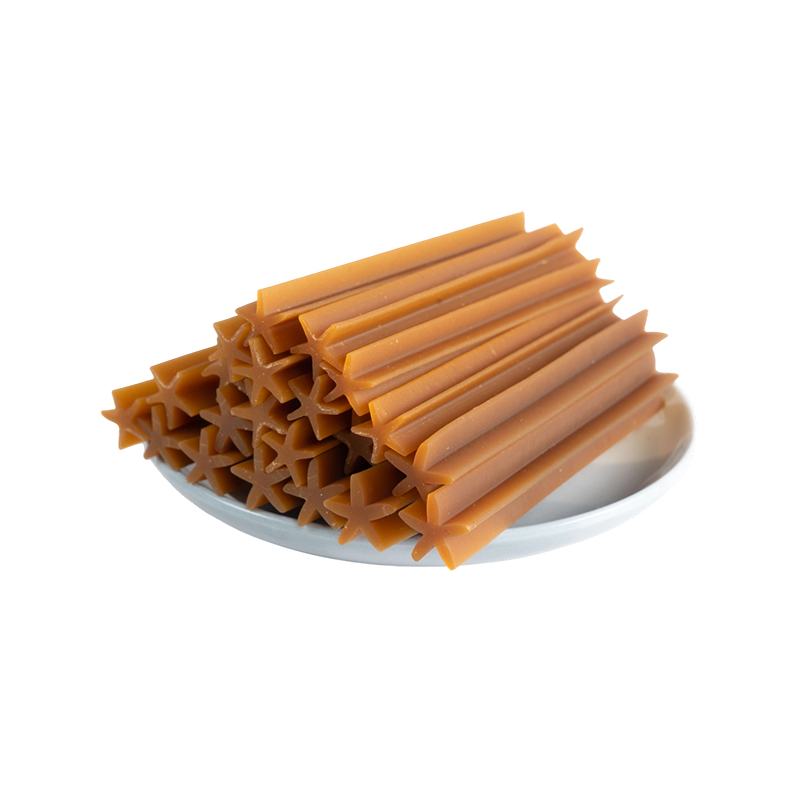 Golosinas Sólidas para Perros con Sabor a Cacahuate en Forma Pentagonal 12cm, Alimento Sólido de Alta Gama