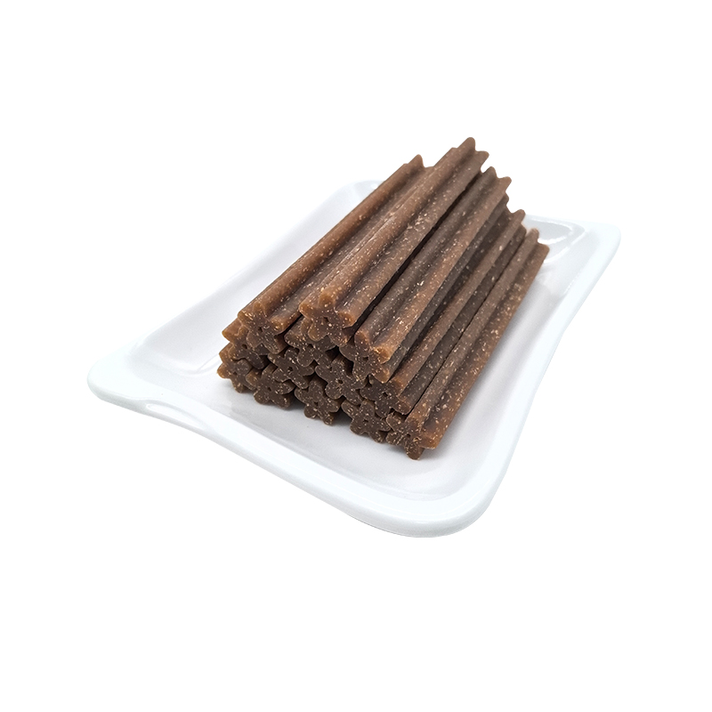 Golosinas Masticables de Larga Duración para Perros con Sabor a Carne de Res en Forma de Hoja de Cinco Puntas 12cm