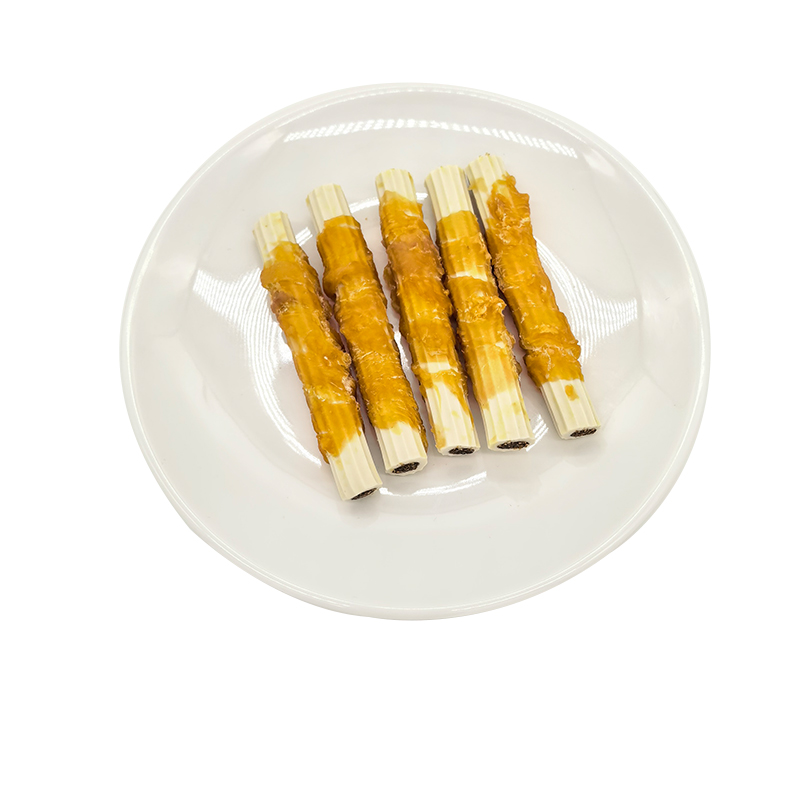 ST005 Rollitos de Pollo Envueltos en Carne con Sabor a Leche 6cm, Golosinas para Perros