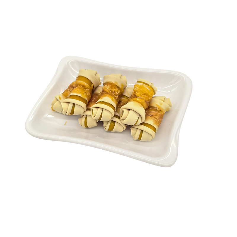 Golosinas de pollo para perros envueltas en proteínas orgánicas de 4'