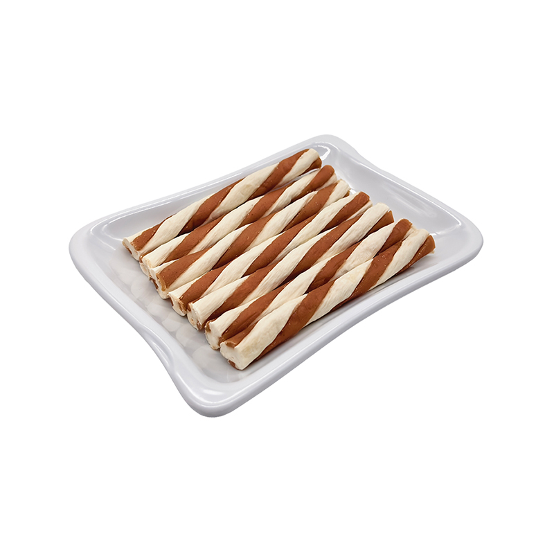 Palitos masticables de colágeno retorcidos en forma de hueso